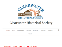 Tablet Screenshot of clearwaterhistoricalsociety.org